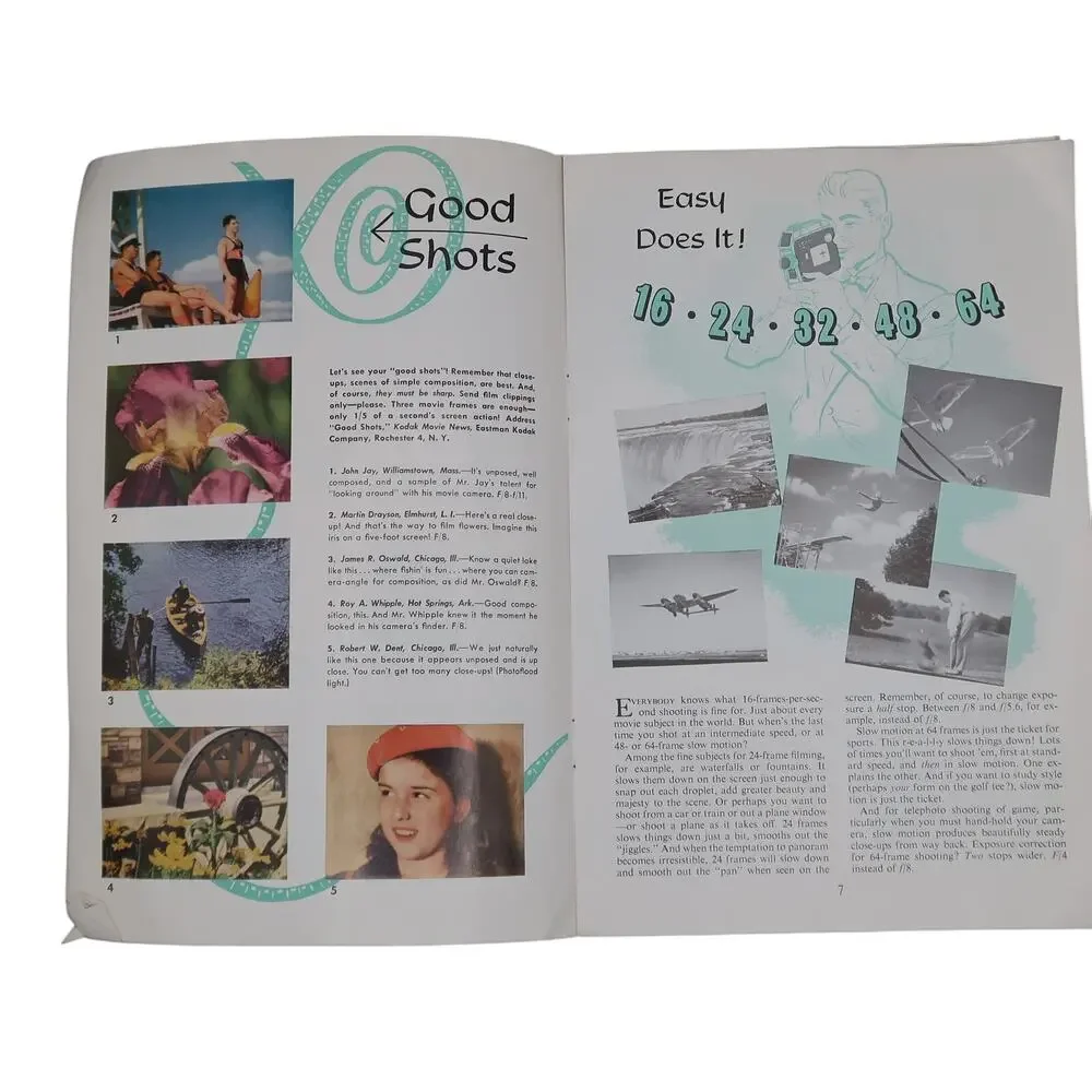 Kodak Movie News Magazine Booklet Set of Three (3) 1954 Eastman Kodak Rochester